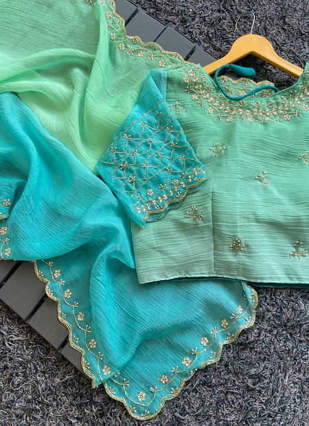 IV By Jn Premium Crunchy Crush 3d Padding Saree With Full Handwork Saree Bulk Orders In India